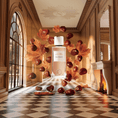 Charger l'image dans la visionneuse de la galerie, Lumière d'Automne de Solférino Paris entouré de châtaignes et de feuilles d'automne