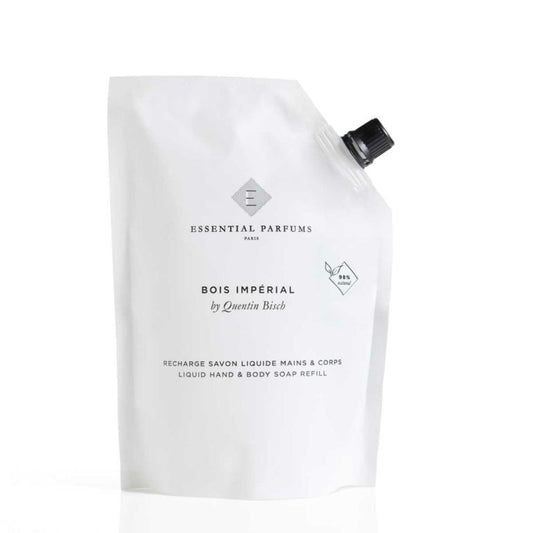 Bois Impérial - Recharge Savon Liquide Corps & Mains 500 ml ESSENTIAL PARFUMS - Parfumerie du Soleil d'Or