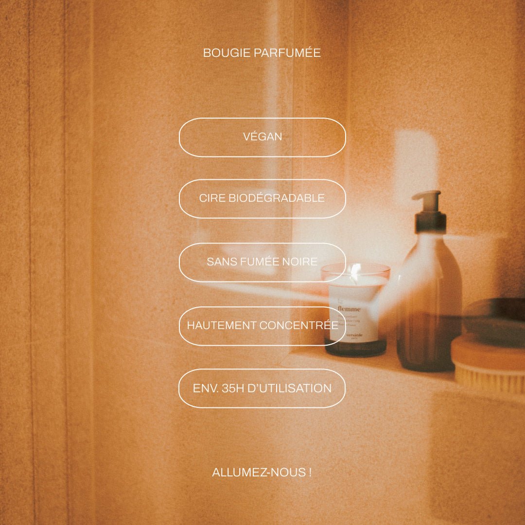 Bougie LA FLEMME VERSATILE - Parfumerie du Soleil d'Or