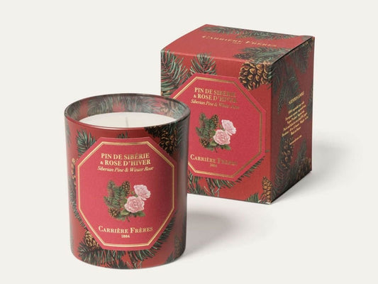 Bougie Pin de Sibérie et Rose d'Hiver CARRIÈRE FRÈRES - Parfumerie du Soleil d'Or