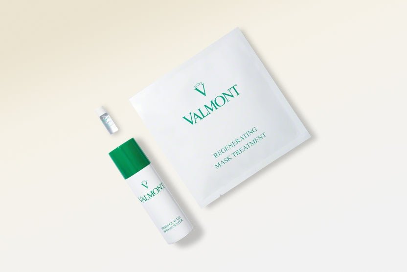 Regenerating Mask Treatment - 5 sheets vials + Spray 50ml VALMONT - Parfumerie du Soleil d'Or