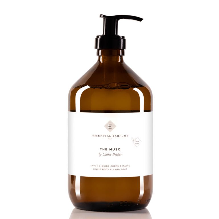 The Musc - Savon Liquide Corps & Mains 500 ml ESSENTIAL PARFUMS - Parfumerie du Soleil d'Or