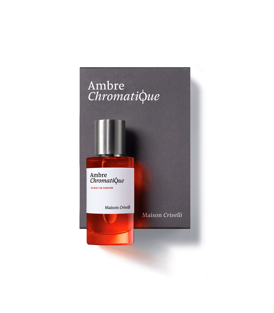 Ambre Chromatique de Maison Crivelli, extrait de parfum 50 ml avec son étui