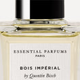 Load image into Gallery viewer, Bois Impérial by Essential Parfums, label close-up
