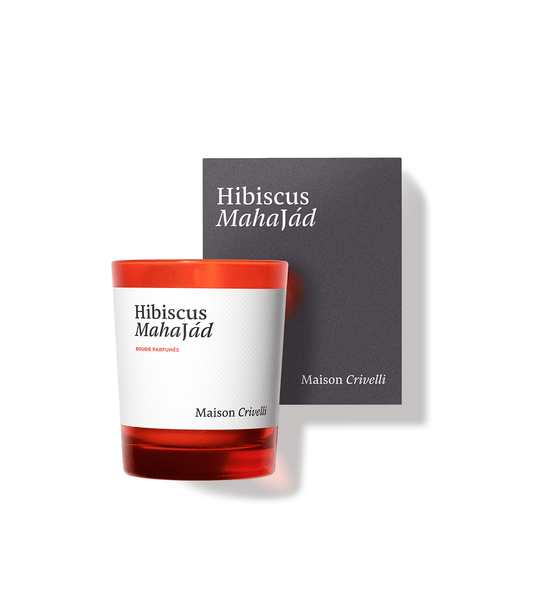 Bougie parfumée Hibiscus Mahajád de Maison Crivelli, 190 g avec son étui