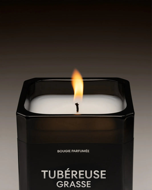Bougie TUBEREUSE GRASSE MATIÈRE PREMIÈRE - Parfumerie du Soleil d'Or