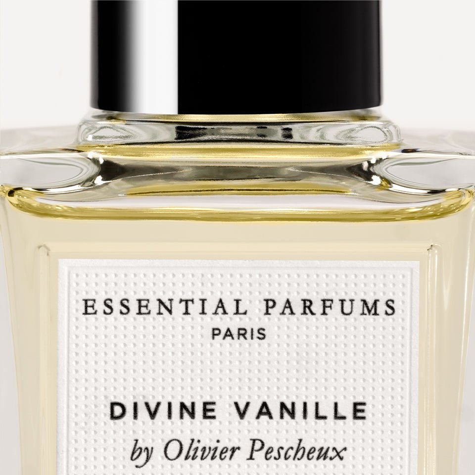 Divine Vanille d'Essential Parfums, détail de l'étiquette