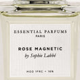 Load image into Gallery viewer, Rose Magnetic by Essential Parfums, label close-up
