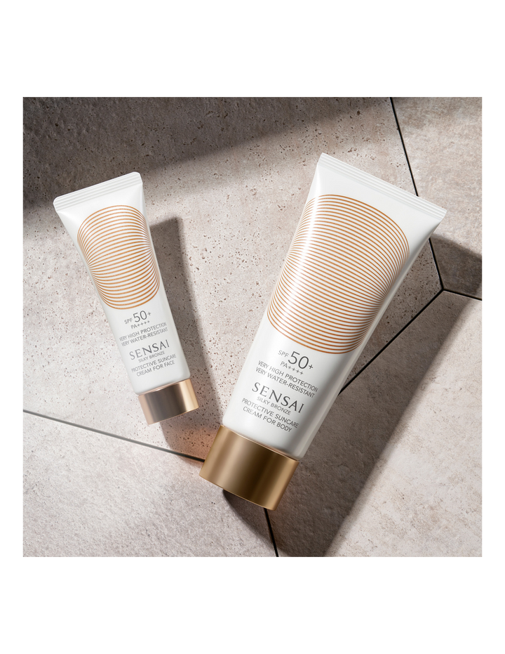 Silky Bronze Crème de Protection Solaire pour le Corps SPF50+ - 150ml - Parfumerie du Soleil d'Or