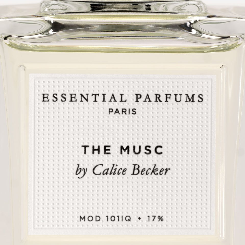 The Musc d'Essential Parfums, détail de l'étiquette