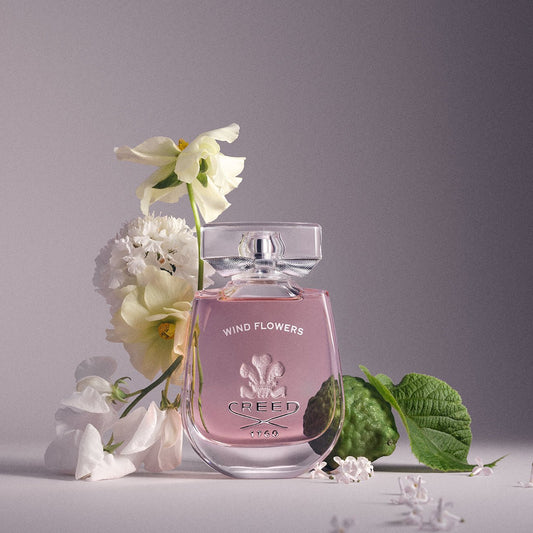 Wind Flowers de Creed, flacon et matières premières